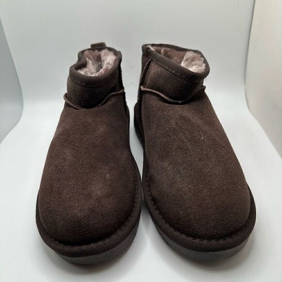 CUSHIONAIRE Women's Genuine Suede pull on boot +Memory Foam 8.5 BROWN - Picture 2 of 7